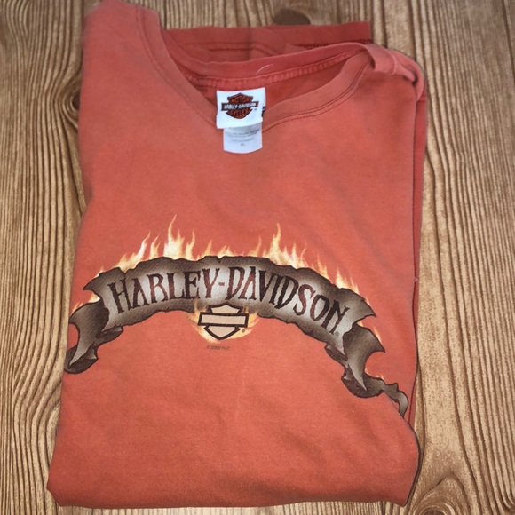 Harley-Davidson Other - Vintage orange Harley Davidson t-shirt XL